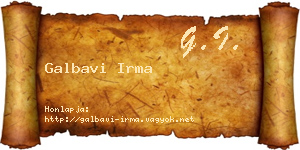 Galbavi Irma névjegykártya